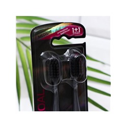 Зубная щётка D.I.E.S Charcoal, средней жёсткости, 1+1 шт., микс