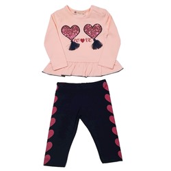 19507 Костюм для девочки хлопковый с лосинами