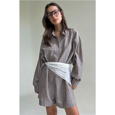 Комбинезон  MIX091/04/Кофе, белый