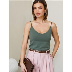 Топ из премиального хлопка с эластаном