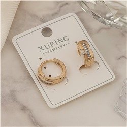 Серьги коллекция "Xuping" покрытие позолота, вставка: фианиты, арт.004.006