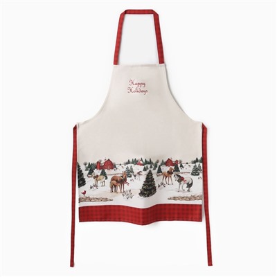 Фартук Этель Happy Holidays 60×70 см, 100% хлопок, саржа 190 г/м²