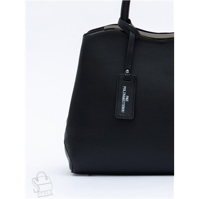 Сумка женская кожаная 9844Y black  Polina&Eiterou в Новосибирске