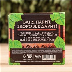 Соляной брикет набор в коробке 4 шт "Хозяину бани" Эвкалипт, календула, лаванда, мята
