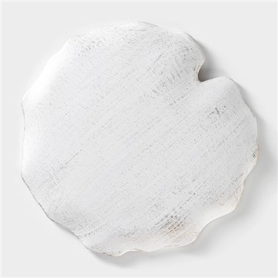 Блюдо для фруктов Доляна «Кувшинка», 30×30 см, белое