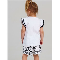 Комплект детский трикотажный для девочек: фуфайка (футболка), шорты