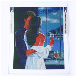 Алмазная мозаика с полным заполнением на холсте «Влюбленная пара», 40×50 см