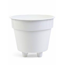 Кашпо для цветов «Клевер», 4.5 л, d=20 см, h=18 см, пластик, белый