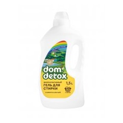 Биоразлагаемый гель для стирки Цветного 1500 мл Dom detox