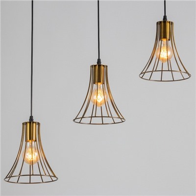 Светильник BayerLux «Чилли» 3хЕ27 40 Вт золото 18×50×19-119 см