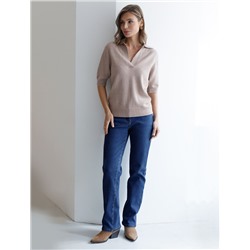 Прямые джинсы из эластичного денима на флисе