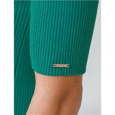 Водолазка тонкой вязки в рубчик из хлопка с нейлоном