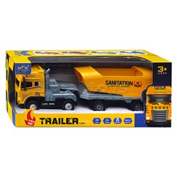 Машина "Трейлер с прицепом" (свет, звук) в коробке