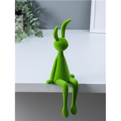 Фигура настольная «Зайчик», зелёный, на полку, 9×10×28 см