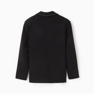 Пиджак женский с отстрочкой MINAKU: Classic, чёрный размер 46