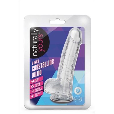 Прозрачный фаллоимитатор 6 Inch Crystalline Dildo - 15,2 см.