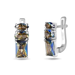 Серьги, мистик кварц синий, Симфония