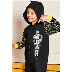 Пижама д/мал модель "комбинезон" Juno "Бэтмен" AW20BJ0615 черный/бэтмен