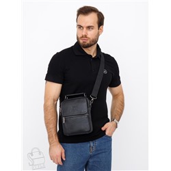 Сумка мужская кожаная 633M black Fuzhiniao