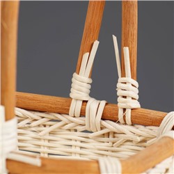Набор корзин плетёных, 3 шт., 27×27×9/30 см, 23×23×8/25 см, 20×20×7/20 см, ротанг