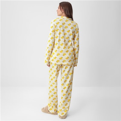 Пижама женская (рубашка, брюки) KAFTAN Duck, размер 52-54