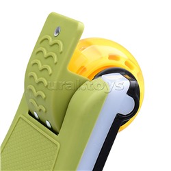 Самокат трёхколёсный ROCKET колёса световые PU, цвет зелёный