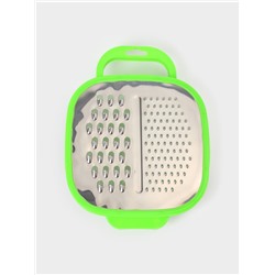 Тёрка с контейнером Доляна «Универсал», 2 в 1, 19×14.5×3.5 см, зелёная