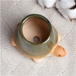 Декоративный горшок для цветов «Черепашка», 250 мл, 12×8×7 см, керамический