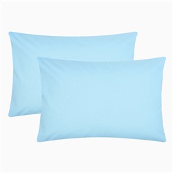 Комплект наволочек «Этель», 50×70 см, 2 шт., голубой, бязь, хлопок 100%
