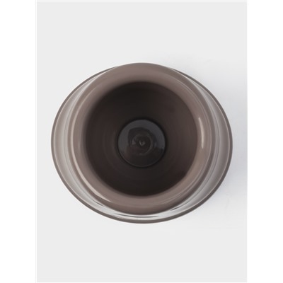 Ёршик для унитаза «Капри», 14×12.5×37 см, с подставкой, коричневый