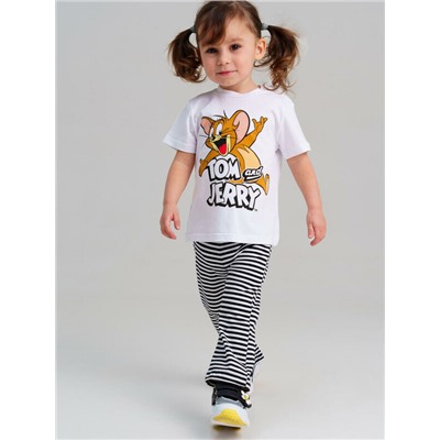 Комплект детский трикотажный для девочек: фуфайка (футболка), брюки (легинсы)