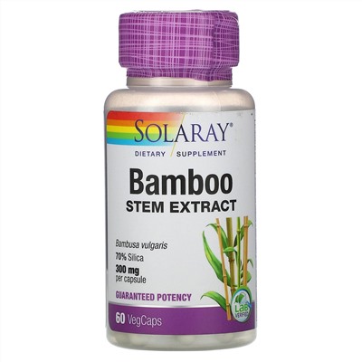 Solaray, Bamboo Stem Extract, 300 мг, 60 капсул VegCap