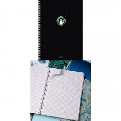 Тетрадь А4  80л клетка на спирали твердая обложка "Coffee Story" перф.на отрыв (094044) 35447 Хатбер