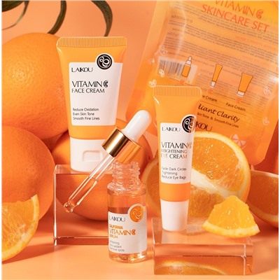 Набор 3 средства для лица с Витамином С Laikou Vitamin C Skincare Set