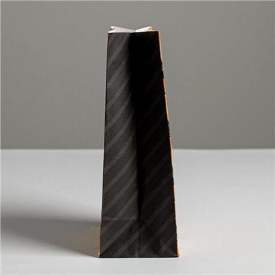 Пакет подарочный без ручек «С Новым годом!», 10×19×7 см