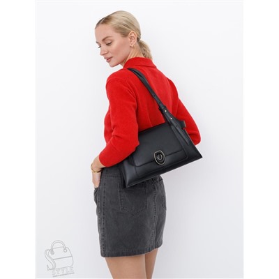 Сумка женская кожаная 2389Y black Polina&Eiterou
