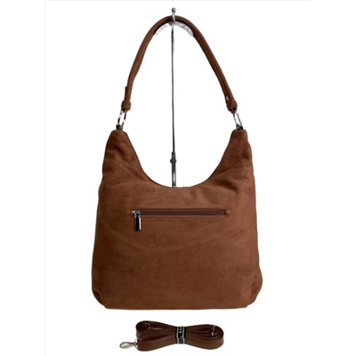 Женская сумка из искусственной замши, цвет коричневый