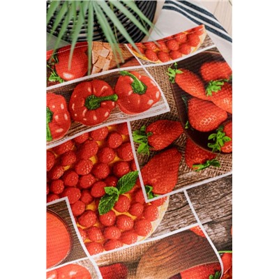 Полотенце банное Сочное ассорти (Красный)