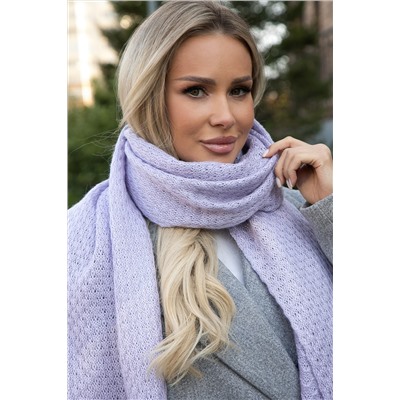 Вязаный палантин (пыльно-сиреневый) ВП01-1М