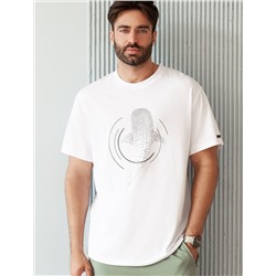 Свободная футболка  с авторским принтом