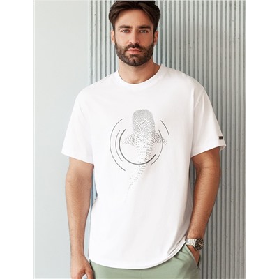 Свободная футболка  с авторским принтом