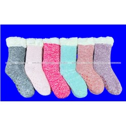 3 ПАРЫ - Носки женские с "тормозами" внутри с мехом