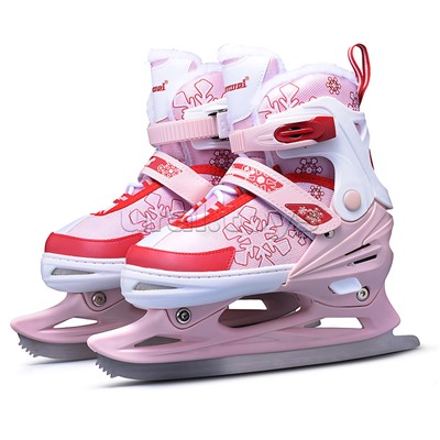 Коньки (размер M35-38) красно-розовые