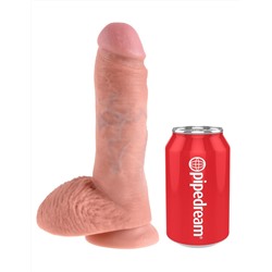 Телесный фаллоимитатор 8  Cock with Balls - 21,3 см.