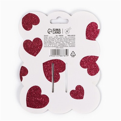 Заколка для волос жемчуг с бантиком Fall in love, 8×8 см