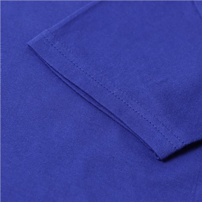 Футболка детская однотонная ATA kids, синяя, рост 134 см