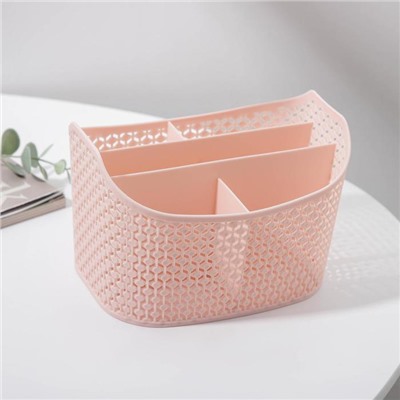 Корзина для хранения, 5 отделений, 18.3×14.2×11.7 см, цвет МИКС