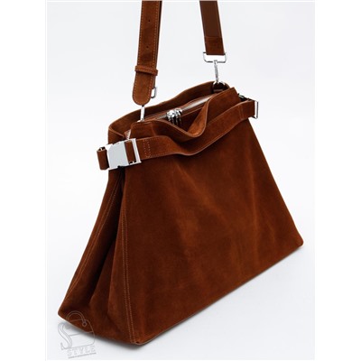 Сумка женская кожаная 6149Q brown Polina&Eiterou