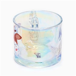 Кружка новогодняя стеклянная «Олененок», 300 мл, голография
