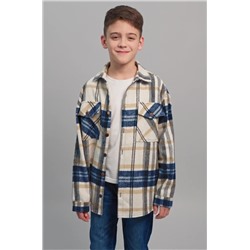 Детская теплая фланелевая рубашка в клетку Happyfox